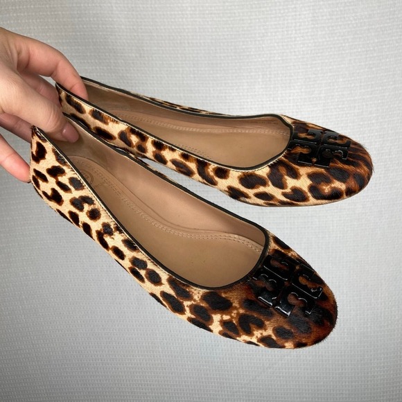 Tory Burch Leopard Print Flats Size 8 - Picture 3 of 8